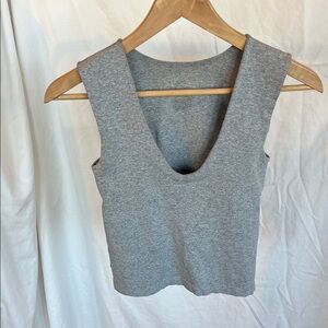 FP Intimately V-Neck Crop Gray S